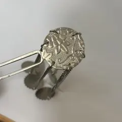 011911 アンティーク　 花嫁かんざし　銀　平打ち　蝶　懐中　はこせこ