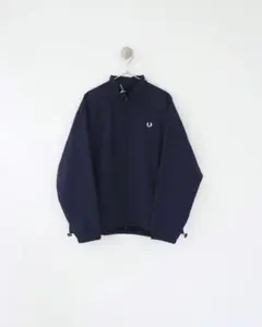 BEAMS FRED PERRYネイビー ナイロン フルジップジャケットM