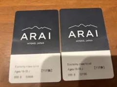 ロッテアライリゾート　エコノミークラスチケット　2枚 即日発送可】LOTTE ARAI SNOW RESORT エコノミークラス - メルカリ