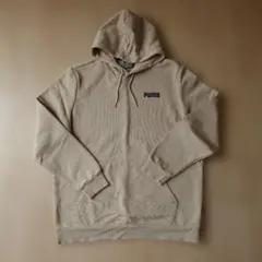【値下げ 中古品】PUMA ベージュ フード付きパーカー Lサイズ