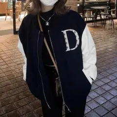 diante Dロゴ スタジャン ネイビー×ホワイト