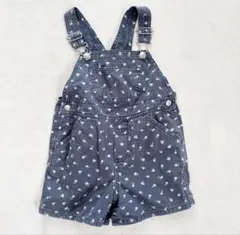 GAP ギャップ キッズ 花柄 デニム ショートサロペット 90cm