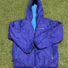 montbell フード付き中綿コート 青