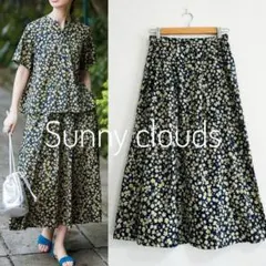 美品 Sunny clouds 花まみれスカート LTサイズ サニークラウズ