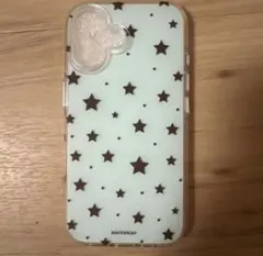 星柄ソフトケース iPhone16 ミントグリーン 可愛い 新品 スマホケース
