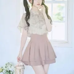 ミシェルマカロン 美脚スカート くすみピンク xs