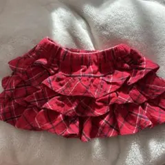 アプレレクール　キュロット　赤 チェック柄 100