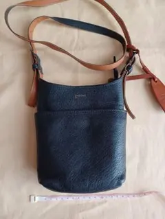 genten ショルダーバッグ レザー ネイビー