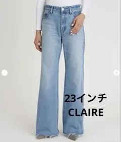 YANUK CLAIRE 23 CVSフレアデニム パンツ ライトブルー