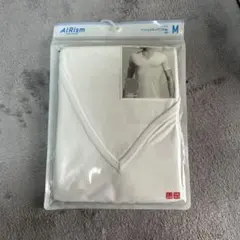 ユニクロ　エアリズム メッシュVネックTシャツ M ホワイト