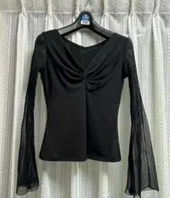 チャコット 長袖トップス Mサイズ ブラック 2WAY 美品 社交ダンス