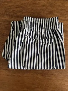 GU ジーユー　シェフパンツ　ストライプ　ネイビー　S