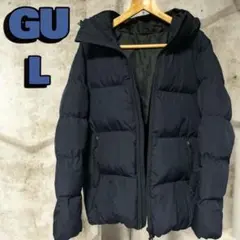 GUL フード付きネイビーダウンジャケット L