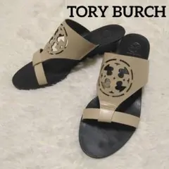 TORY BURCH ウェッジサンダルカットワークロゴ23～23.5㎝のサムネイル