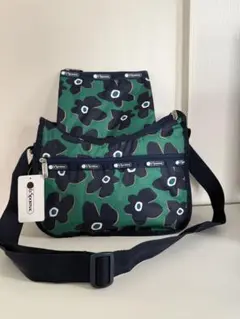 レスポートサックカットアウトフローラルショルダーバッグ　ポーチ付き