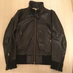 Junmen ブラックレザージャケット Sサイズ Junmen ブラックレザージャケット Sサイズ