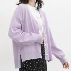 ハニーズ グラシア 花粉対策Vネックカーディガン ラベンダーのサムネイル