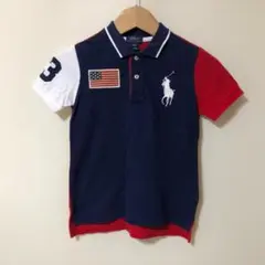 POLO ラルフローレン ポロシャツ ポニー刺繍　ネイビー 6　E958