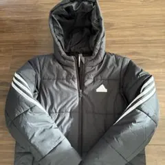 ブラック フード付きベンチコート 150cm