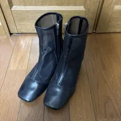 ブラック メッシュ ショートブーツのサムネイル