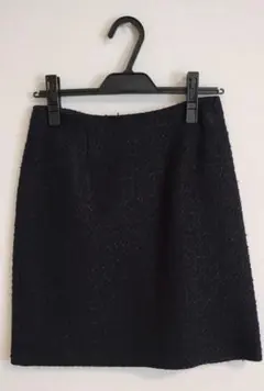 【美品】ANAYI　ネイビーラメ入りツイードスカート