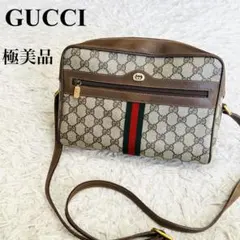 【極美品】GUCCI グッチ　ショルダーバッグ　GG柄　シェリーライン　PVC
