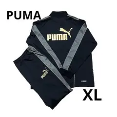 未使用　PUMA プーマ　ブラック チェック柄 ジャージ　モノグラム　トラック PUMA プーマ ブラック チェック柄 ジャージ モノグラム トラック