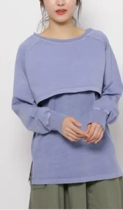 niko andニコアンド　クロップドレイヤーセットプルオーバー　トップスのサムネイル