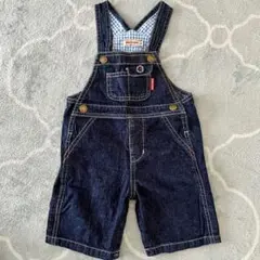 ミキハウス 濃紺 デニム オーバーオール 80cm