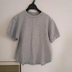 UNIQLO ワッフルクルーネックT 半袖 グレー M