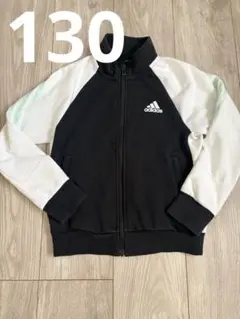 adidas ジップアップパーカー 黒/白