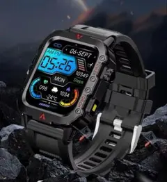 【新品未使用】大画面スマートウォッチ LAXASFIT Q11 BK