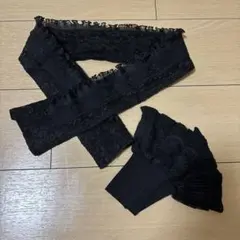 ふりふ　フリルレース半襟　付け袖　セットのサムネイル