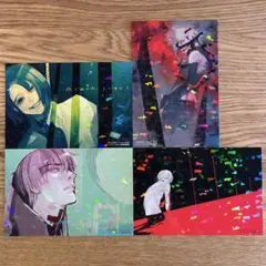 【匿名発送】東京喰種　Twitter画展　ホログラム　イラストカード　4種のサムネイル