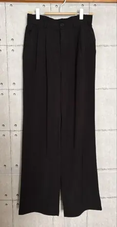 【Dazy】黒 タックワイドパンツ　M
