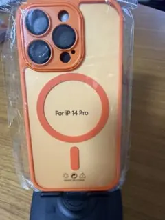 iPhone 14 Pro用ケース マグネット対応 オレンジ