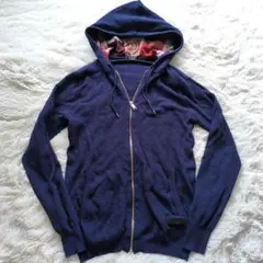 ブラックレーベルクレストプリッジ ニットジップパーカー ネイビー M