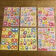 【平成レトロ】非売品★ハローキティ シール 当時物 サンリオ　6枚セット