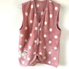 ピンク 水玉 スリーパー プードル刺繍