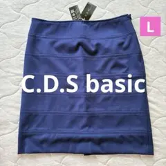極美品C.D.S. BASIC ミニスカート ネイビー 日本製 タグ付き Lのサムネイル