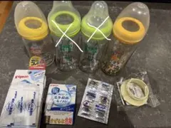 ほぼ未使用　ピジョン　母乳実感　哺乳瓶　除菌　らくらくミルクアタッチメント