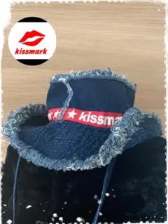 【美品】Kiss mark キスマーク デニムハット 帽子
