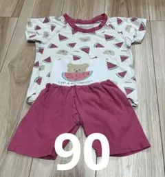 くまさんxすいか 半袖パジャマ 上下セット 90