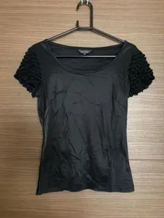 m's select フリル袖カットソー ブラック 38のサムネイル
