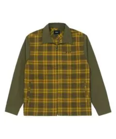 HUF チェック柄ジャケット イエロー/オリーブ