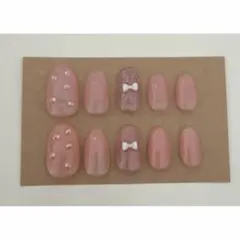 薄ピンク ネイルチップ 10個セット