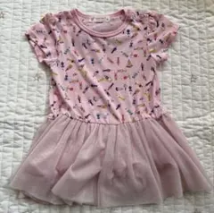 will Mery 半袖ワンピース　チュール　90 ピンク　女の子ベビーのサムネイル