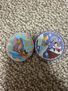 ディズニー缶バッジ 刺繍 ダンボ ディズニー2000年カウントダウン缶