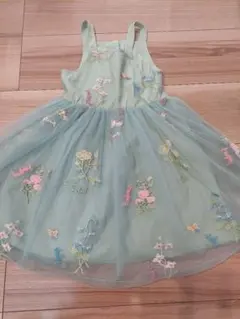 ティンカーベル風　ワンピース(110)カーデガン付(120)