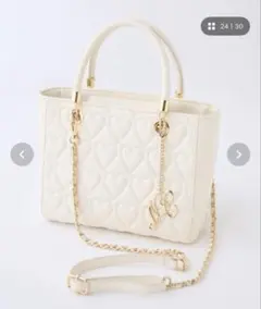 ナイスクラップ ビッグハートキルティングミニトートバッグ